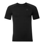 V&ecirc;tements Odlo Odlo Performance Warm Eco BI Top Crew Neck T-shirt Hommes-Noir