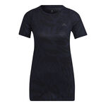 Vêtements adidas adidas Fast All Over Print Maillot De Course Femmes-Bleu,Noir