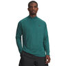 Tech Textured Half-Zip Haut manches longues Hommes-vert, noir