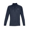 Tech 2.0 Half-Zip Haut Manches Longues Hommes-Bleu Fonc&eacute;,Gris Clair