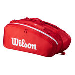 Wilson Wilson Tour Super Tour Housse De Raquette Lot De 15-Rouge,Blanc