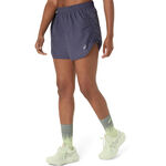 Vêtements ASICS ASICS Nagino 4in Short De Running Femmes-Bleu Gris, Bleu