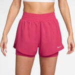 V&ecirc;tements Nike Nike Dri-Fit One Mid Rise 2in1 3in Shorts Femmes - berry, argent
