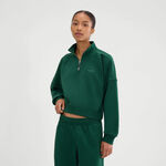 V&ecirc;tements Ellesse Ellesse Carrera 1/4 Zip Haut manches longues Femmes-vert fonc&eacute;