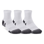 V&ecirc;tements Under Armour Under Armour Performance Tech Quarter Chaussettes De Tennis Pack De 3-Blanc