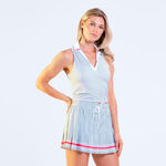 V&ecirc;tements Lucky in Love Lucky in Love Pinstripe Lanes Polo Femmes - blanc, noir