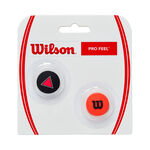 Accessoires raquettes Wilson Wilson Clash Pro Feel Clash Antivibrateur Pack De 2 Unit&eacute;s-Noir,Rouge