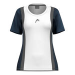 Vêtements HEAD HEAD Club 25 Tech T-shirt Femmes-Blanc,Bleu Foncé