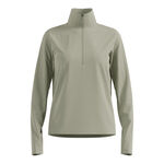 V&ecirc;tements Odlo Odlo Essential Thermal Midlayer 1/2 Zip Maillot De Course Femmes-Vert Olive