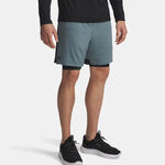 V&ecirc;tements Under Armour Under Armour Tech Vent 2in1 Shorts Hommes-bleu gris