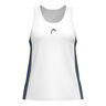 Club 25 Tech Débardeur Tank Top Femmes-Blanc,Bleu Foncé