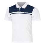V&ecirc;tements de tennis Sergio Tacchini Sergio Tacchini Riflesso Polo Hommes - blanc, bleu fonc&eacute;