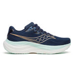 Chaussures de running Saucony Saucony Ride 19 Chaussure de running sans stabilisateurs Femmes-bleu fonc&eacute;, blanc