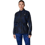 Vêtements ASICS ASICS Road Lite-Show Packable Veste Running Femmes-Noir,Bleu Foncé