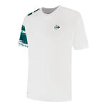 V&ecirc;tements de tennis Dunlop Dunlop T-shirt Hommes-blanc, vert fonc&eacute;