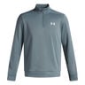 Quarter Half-Zip Haut manches longues Hommes - bleu clair, 