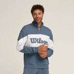 Vêtements De Tennis Wilson M Parkside Half-Zip Slate Blue