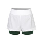 V&ecirc;tements Lacoste Lacoste Shorts Femmes - blanc, vert fonc&eacute;
