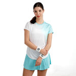 V&ecirc;tements de tennis BIDI BADU BIDI BADU Crew Fade 2.0 T-shirt Femmes-turquoise, blanc