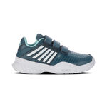 Chaussures de tennis K-Swiss K-Swiss Court Express Strap Omni Chaussures Toutes Surfaces Enfants-Bleu Petrol, Blanc