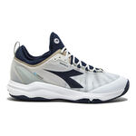 Chaussures de tennis Diadora Diadora  Speed Blushield Fly 4 + Chaussure terre battue Hommes-blanc,bleu fonc&eacute;
