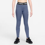 V&ecirc;tements Nike Nike Pro Collant tight Filles - bleu gris, noir