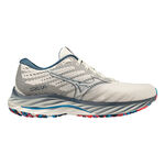 Chaussures de running Mizuno Mizuno Wave Rider 26 Chaussure De Running Sans Stabilisateurs Femmes-Blanc,Bleu
