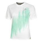 V&ecirc;tements HEAD HEAD Performance T-shirt Femmes-Blanc,Turquoise