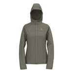 Vêtements Odlo Odlo X-Alp Waterproof Veste Running Femmes-Kaki
