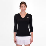 Vêtements BIDI BADU BIDI BADU Crew V-Neck Haut Manches Longues Femmes-Noir