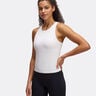Motion High Neck D&eacute;bardeur Tank Top Femmes-Blanc