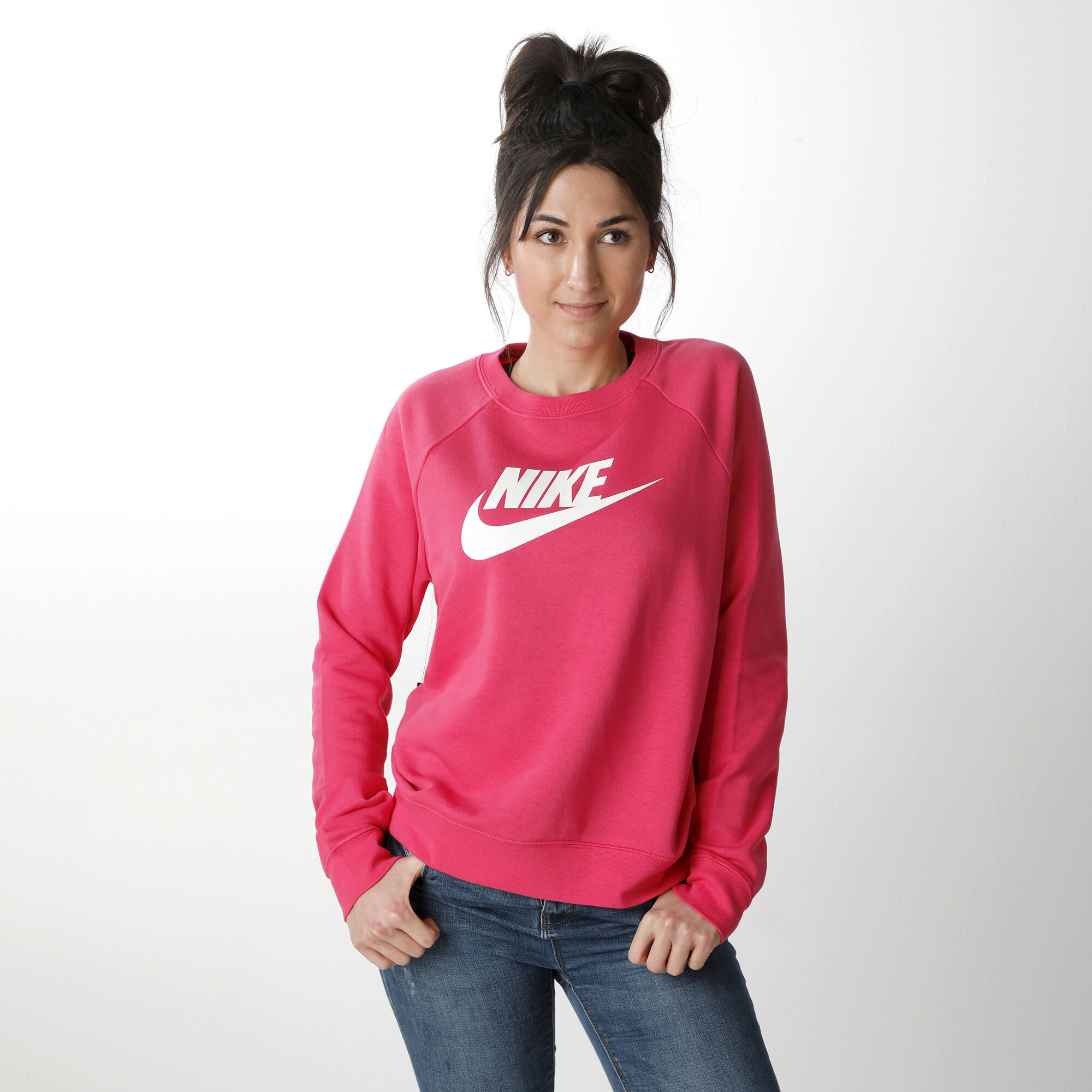 Nike Sportswear Essential Crew Sweat-shirt Femmes - Pink , Blanc online