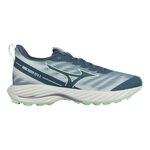 Chaussures de running Mizuno Mizuno Wave Rider GTX 2 Chaussure Trail Femmes-Bleu Petrol, Vert