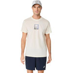 Vêtements de tennis ASICS ASICS Court Core Graphic T-shirt Hommes-crème
